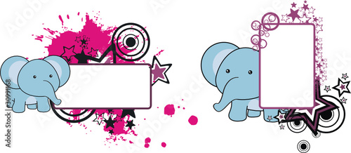 elephant baby cartoon copyspace
