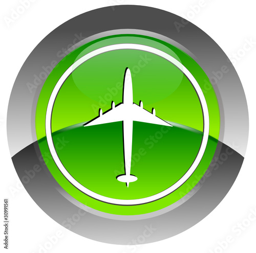 Airplain glossy icon