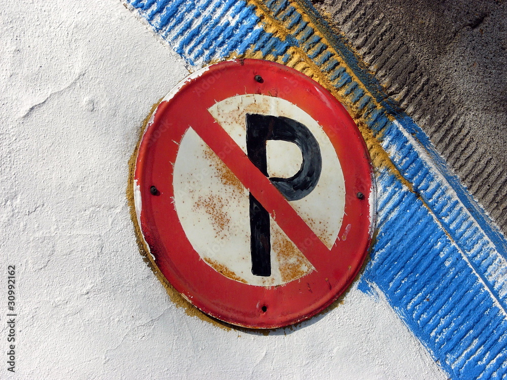 AUA SIGNALETIQUE Parkschild 'Parken Verboten' – Aluminium Oder Vinyl, Französische Qualität, Für Innen & Außen