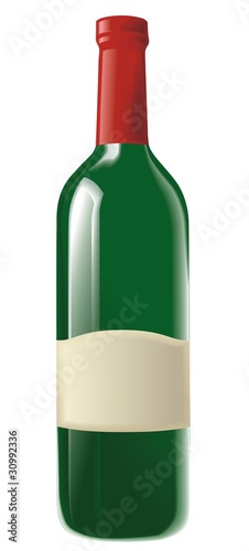 green wine bottle