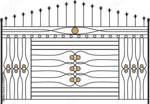 wrought iron Gate, gril, railing