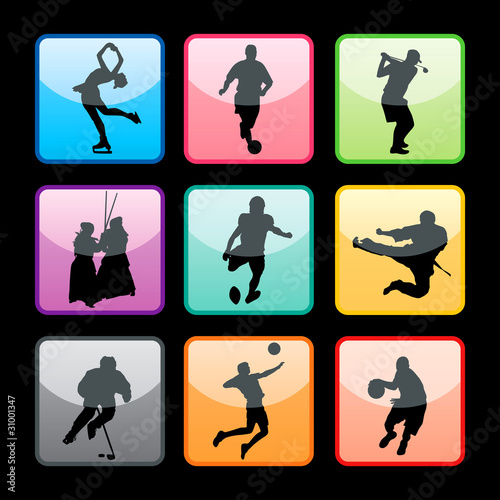 Sports buttons set02