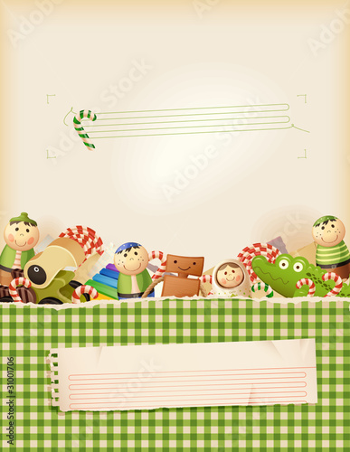 Sweet green childhood memories- background with space for text