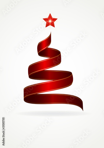 Ribbon on white background