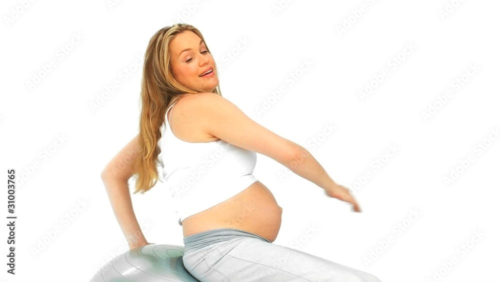 Pregnant woman doing exercise Pregnant woman doing exercise