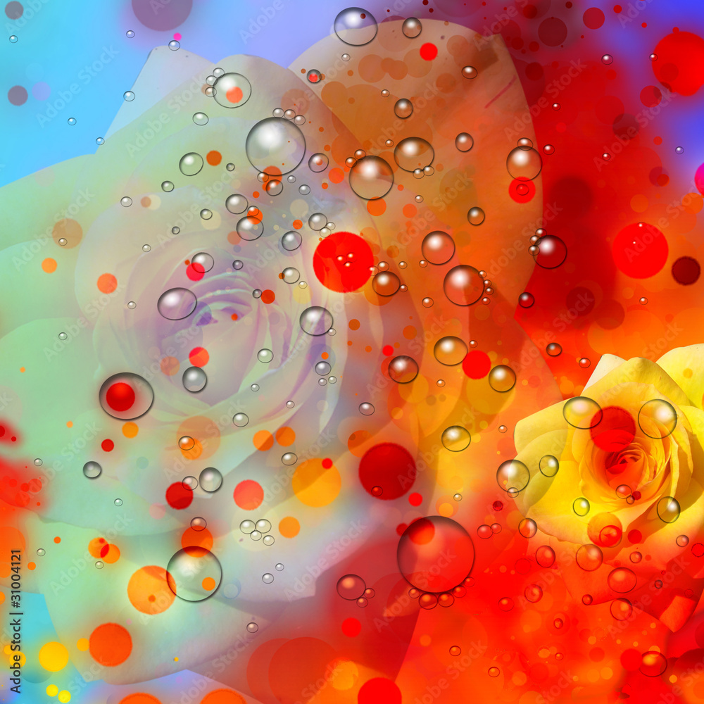 Flourish Water Drop Background Flourish Water Drop Background