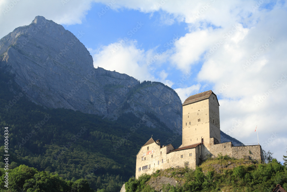 Castle in Switzerland - Sargans Castle in Switzerland - Sargans