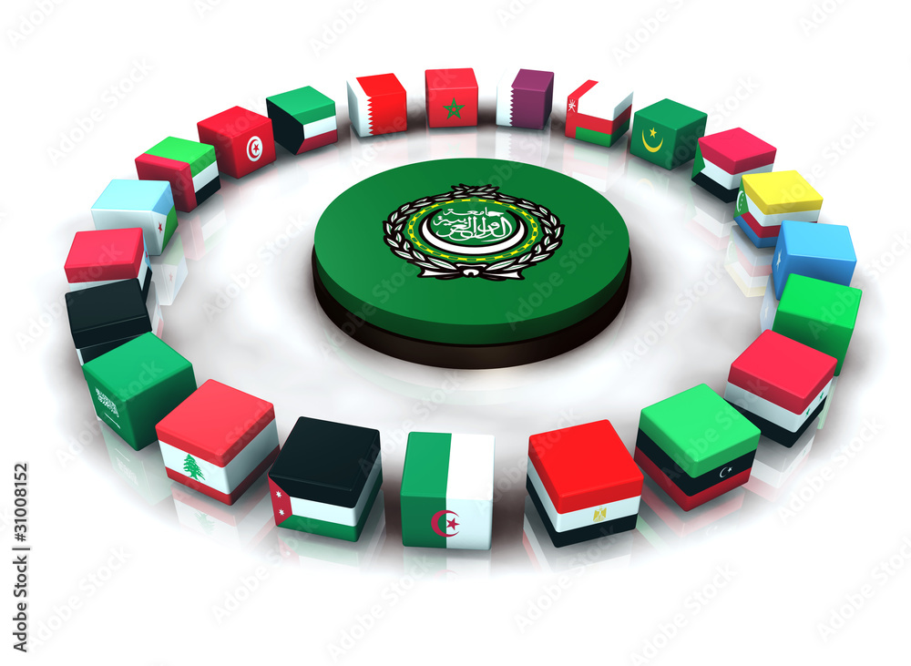 Naklejka premium Ligue des États arabes 3D