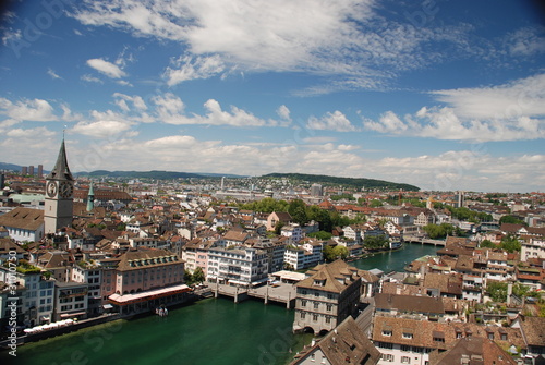 Zurich landscape from the Grossmünster belltower