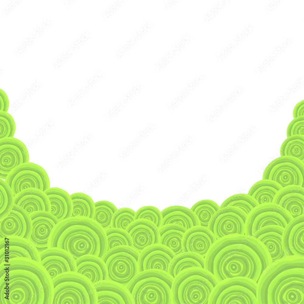 background with circle green flowers background with circle green flowers