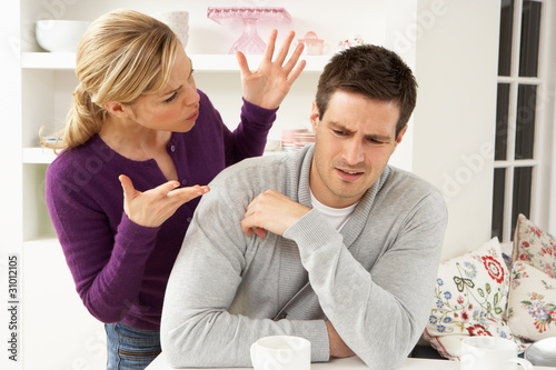Εκτύπωση καμβά Couple Having Argument At Home