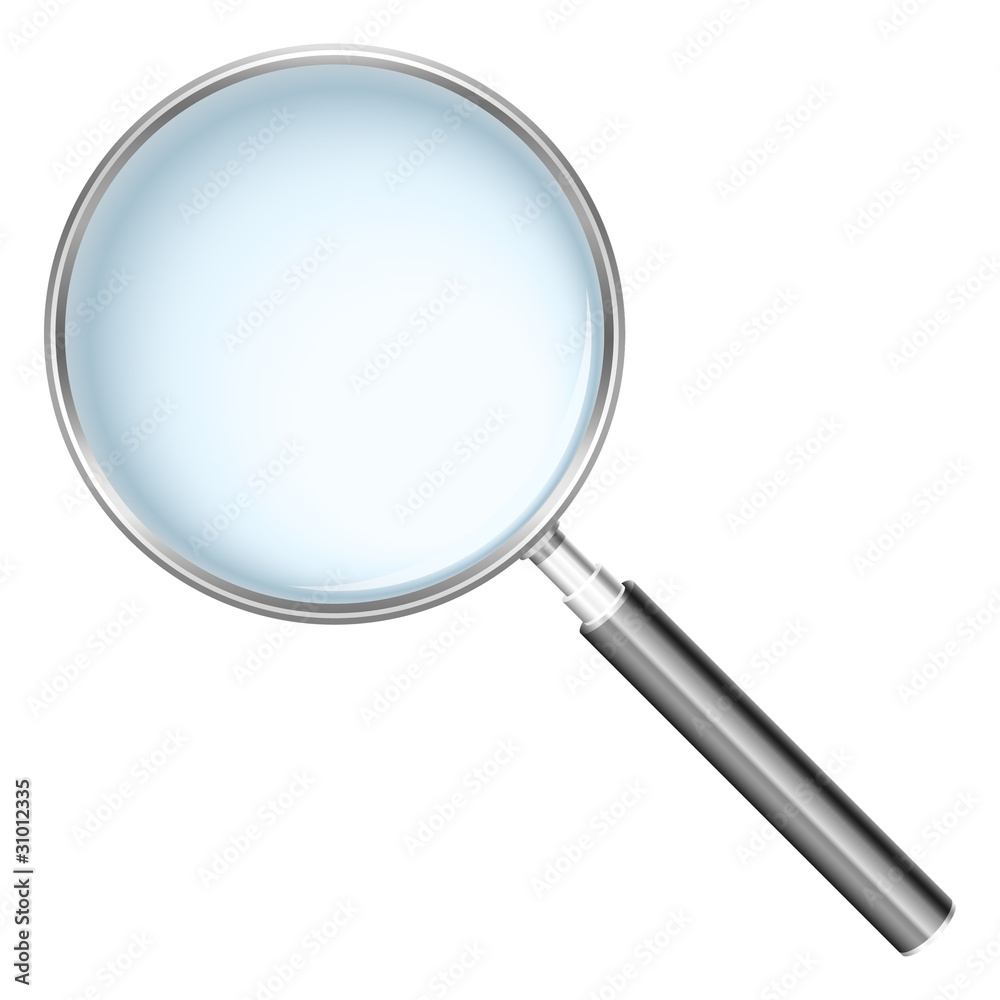 Magnifying glass realistic illustration Magnifying glass realistic illustration