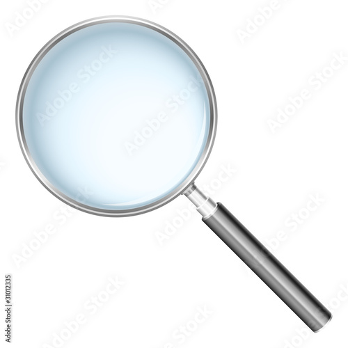 Magnifying glass realistic illustration