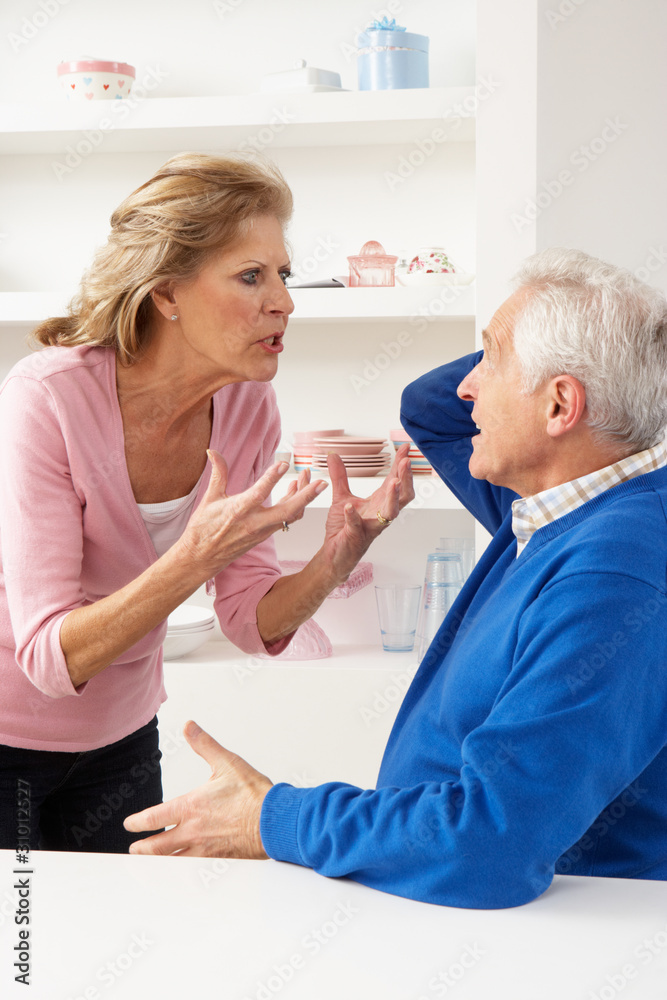 Senior Couple Having Argument At Home Senior Couple Having Argument At Home
