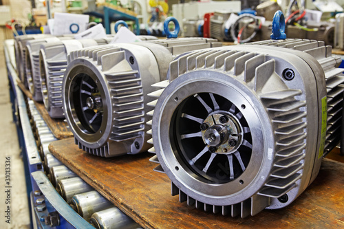 industrial production of electric motors photo