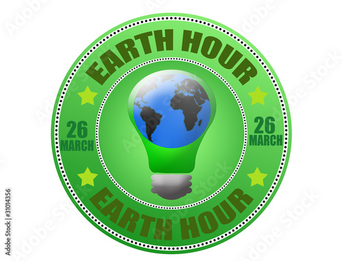 Earth hour label