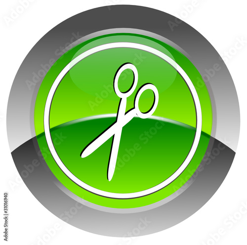 Scissors glossy icon