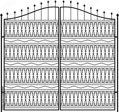 wrought iron Gate, gril, railing