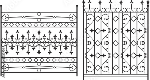 wrought iron Gate, gril, railing