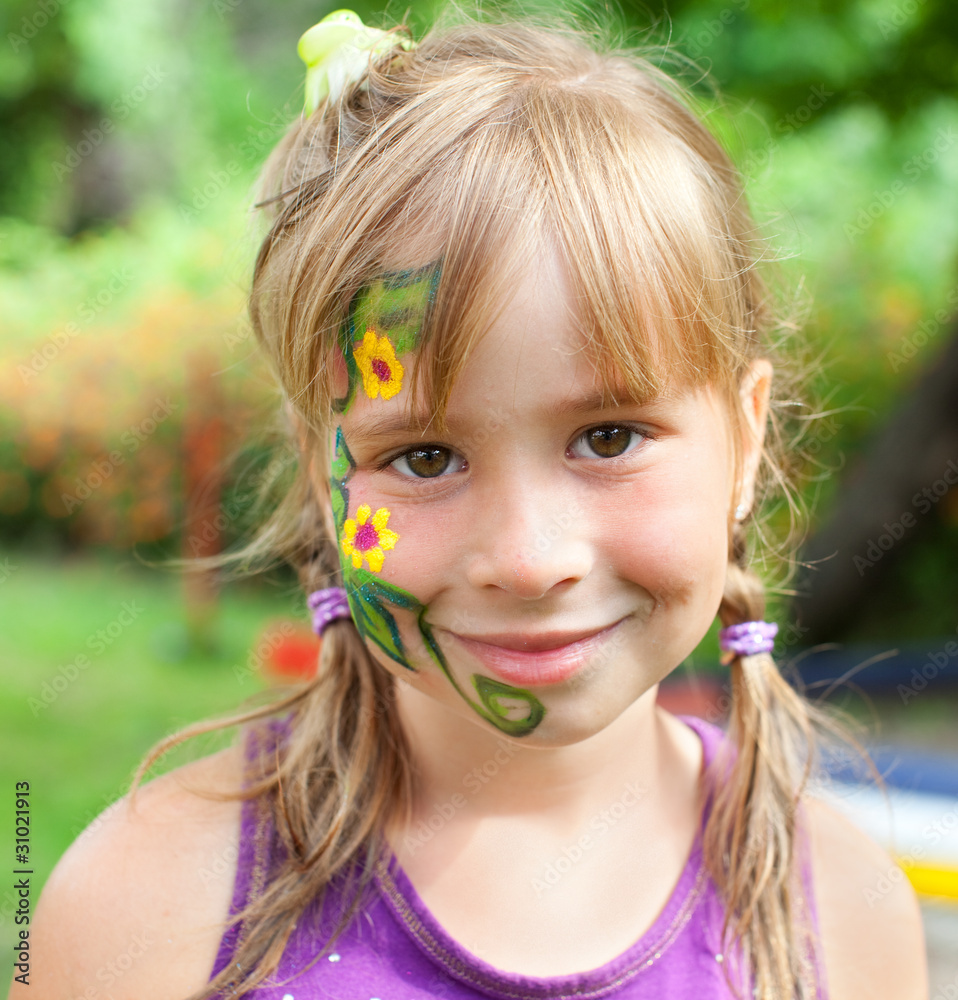 Beautiful girl with a body painting Beautiful girl with a body painting