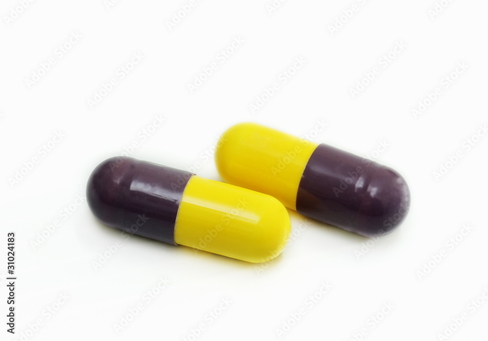 capsule on white background