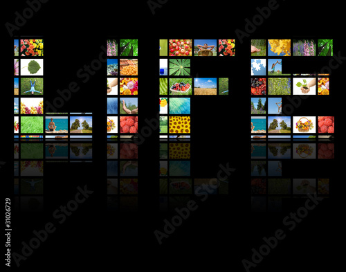 TV panels. Television production technology concept