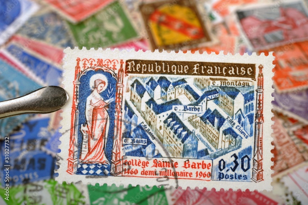 timbres - Collège Sainte Barbe Demi Millénaire 1460/1960 - philatélie France
