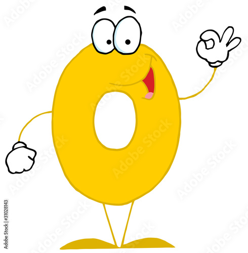 Funny Cartoon Numbers-0