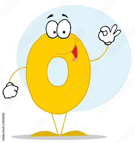 Funny Cartoon Numbers-0