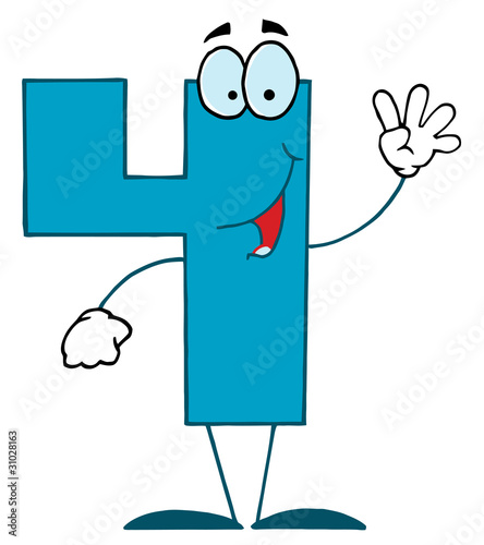 Funny Cartoon Numbers-4