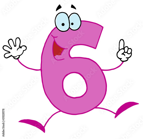 Funny Cartoon Numbers-6, background