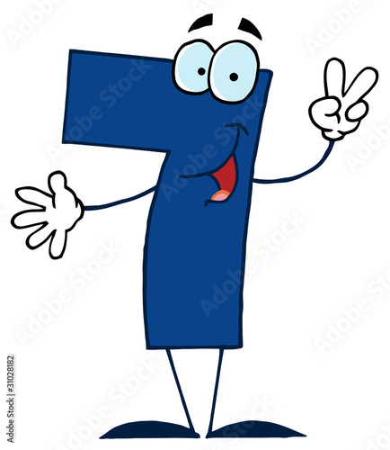 Funny Cartoon Numbers-7