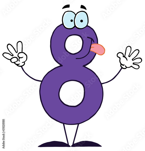 Funny Cartoon Numbers-8