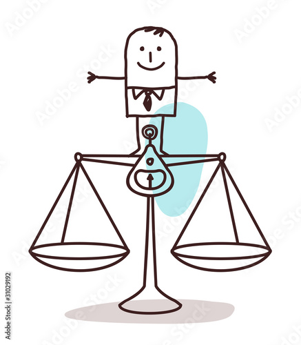 businessman and balance