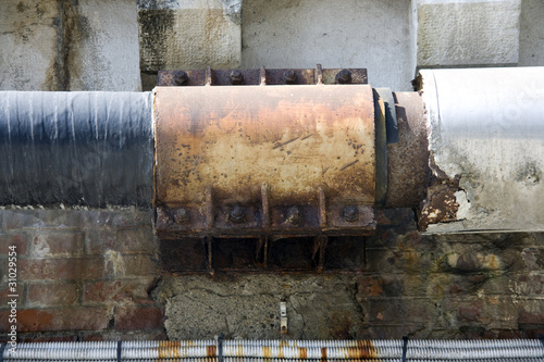 electric tube under a bridge