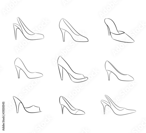Fashion women shoes vector
