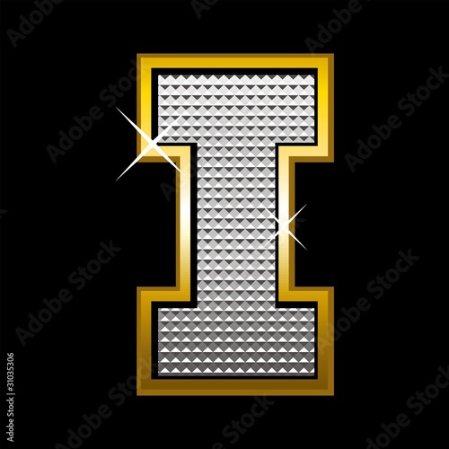 Bling bling font type_letter I