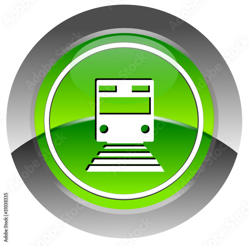 Train glossy icon
