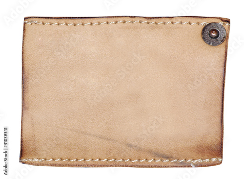 leather label