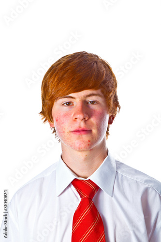 young boy with tie