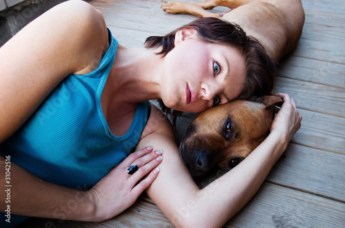 Woman with dog