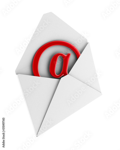 E-mail concept on white bac...
