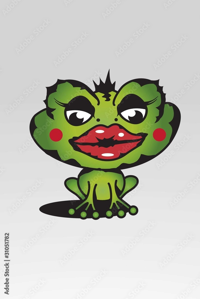 Obraz premium Kröte mit dicker Lippe