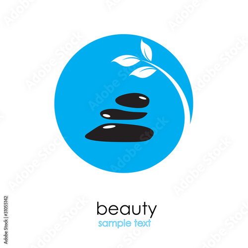 Logo spa. Beauty farm in blue # vector