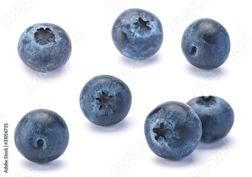 Blueberry berry closeup