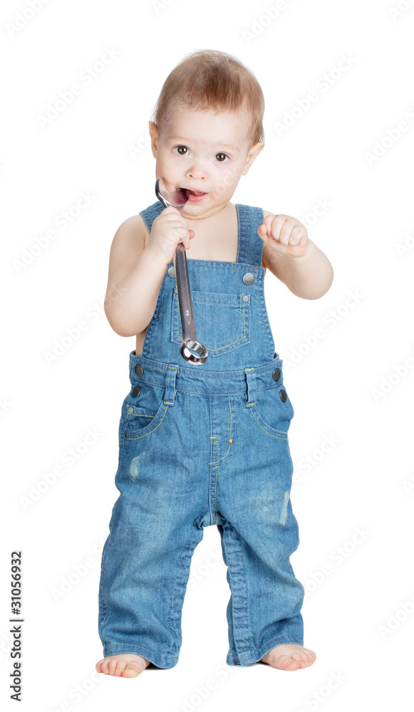 Small baby worker with spanner wrench Small baby worker with spanner wrench