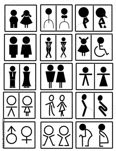 toilet sign vector photo