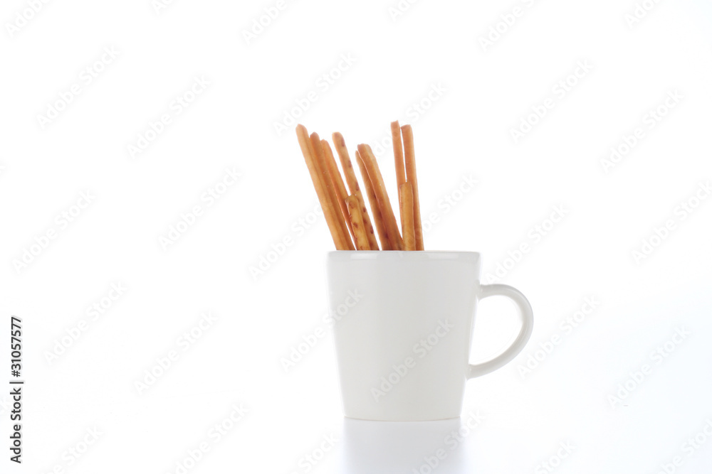 Salted Sticks Served in a White Cup Salted Sticks Served in a White Cup