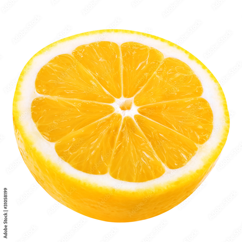 lemon on white background