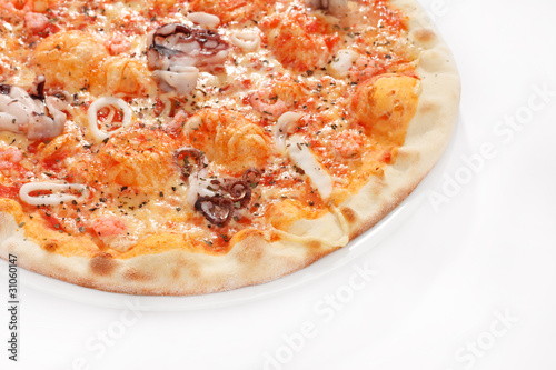pizza with seafood